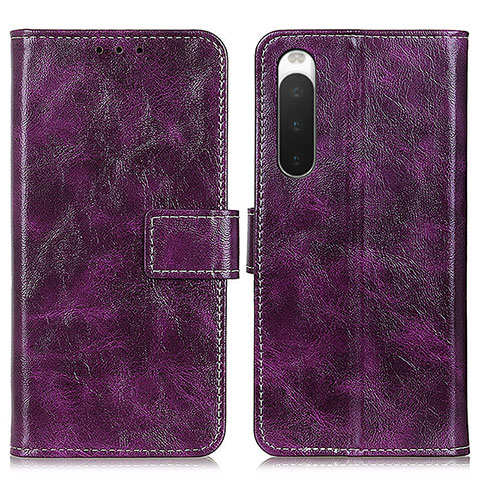 Handytasche Stand Schutzhülle Flip Leder Hülle K04Z für Sony Xperia 10 IV SO-52C Violett