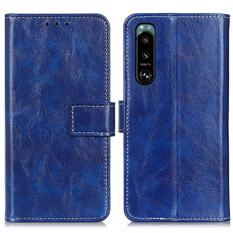 Handytasche Stand Schutzhülle Flip Leder Hülle K04Z für Sony Xperia 5 III SO-53B Blau