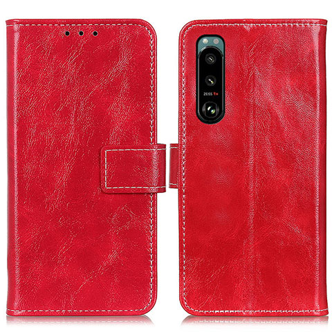 Handytasche Stand Schutzhülle Flip Leder Hülle K04Z für Sony Xperia 5 III SO-53B Rot