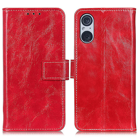 Handytasche Stand Schutzhülle Flip Leder Hülle K04Z für Sony Xperia 5 V Rot