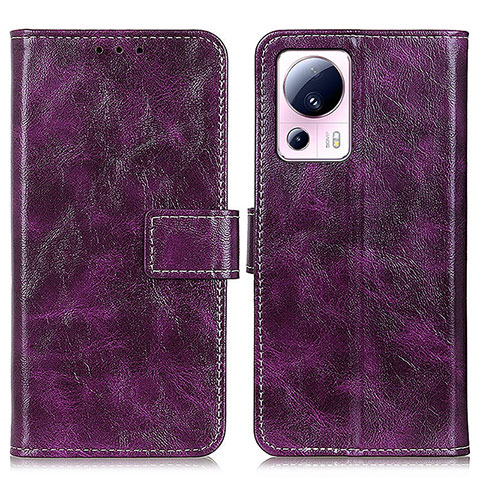 Handytasche Stand Schutzhülle Flip Leder Hülle K04Z für Xiaomi Mi 13 Lite 5G Violett