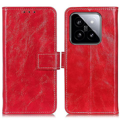 Handytasche Stand Schutzhülle Flip Leder Hülle K04Z für Xiaomi Mi 14 5G Rot