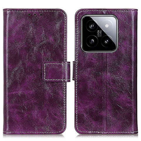 Handytasche Stand Schutzhülle Flip Leder Hülle K04Z für Xiaomi Mi 14 5G Violett