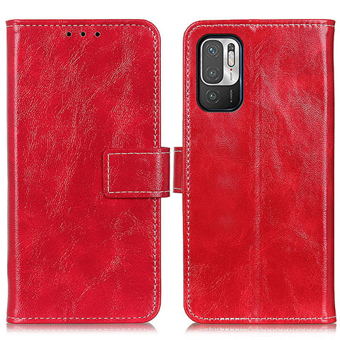 Handytasche Stand Schutzhülle Flip Leder Hülle K04Z für Xiaomi Redmi Note 10 5G Rot