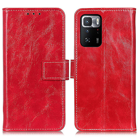 Handytasche Stand Schutzhülle Flip Leder Hülle K04Z für Xiaomi Redmi Note 10 Pro 5G Rot