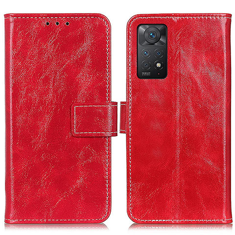 Handytasche Stand Schutzhülle Flip Leder Hülle K04Z für Xiaomi Redmi Note 11 Pro 5G Rot