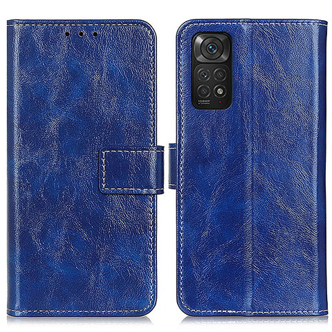 Handytasche Stand Schutzhülle Flip Leder Hülle K04Z für Xiaomi Redmi Note 11S 4G Blau