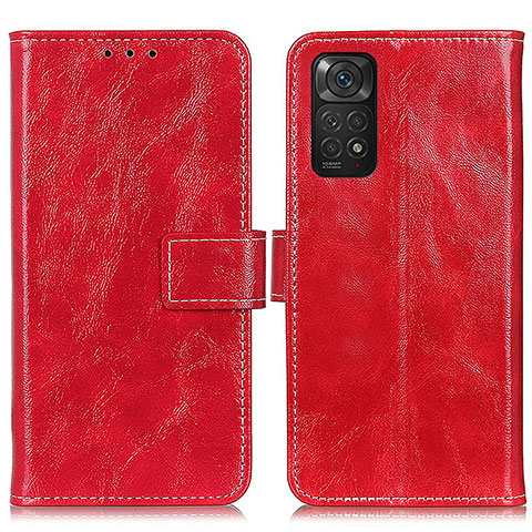 Handytasche Stand Schutzhülle Flip Leder Hülle K04Z für Xiaomi Redmi Note 11S 4G Rot