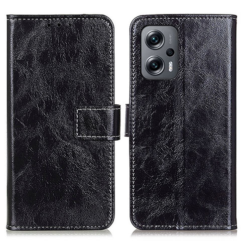 Handytasche Stand Schutzhülle Flip Leder Hülle K04Z für Xiaomi Redmi Note 11T Pro 5G Schwarz