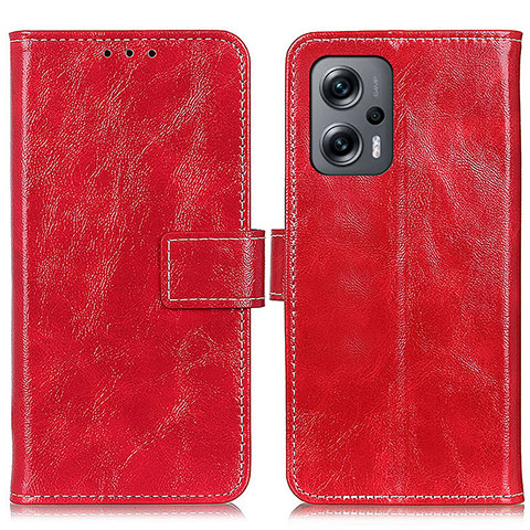 Handytasche Stand Schutzhülle Flip Leder Hülle K04Z für Xiaomi Redmi Note 11T Pro+ Plus 5G Rot