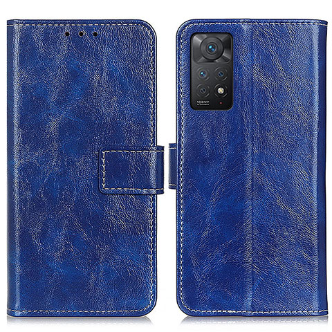 Handytasche Stand Schutzhülle Flip Leder Hülle K04Z für Xiaomi Redmi Note 12 Pro 4G Blau