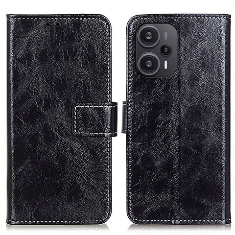 Handytasche Stand Schutzhülle Flip Leder Hülle K04Z für Xiaomi Redmi Note 12 Turbo 5G Schwarz