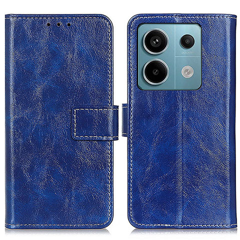 Handytasche Stand Schutzhülle Flip Leder Hülle K04Z für Xiaomi Redmi Note 13 Pro 5G Blau