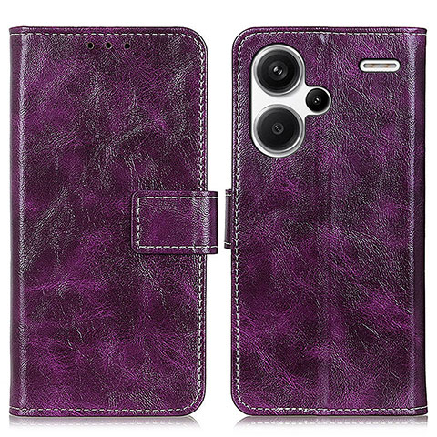 Handytasche Stand Schutzhülle Flip Leder Hülle K04Z für Xiaomi Redmi Note 13 Pro+ Plus 5G Violett