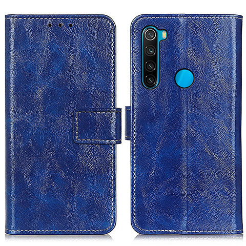 Handytasche Stand Schutzhülle Flip Leder Hülle K04Z für Xiaomi Redmi Note 8 (2021) Blau