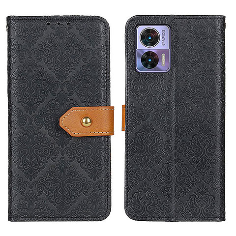 Handytasche Stand Schutzhülle Flip Leder Hülle K05Z für Motorola Moto Edge 30 Lite 5G Schwarz