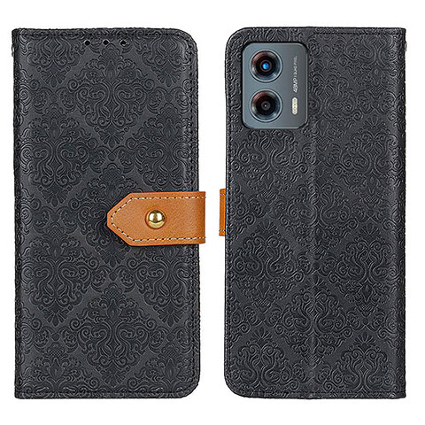 Handytasche Stand Schutzhülle Flip Leder Hülle K05Z für Motorola Moto G 5G (2023) Schwarz