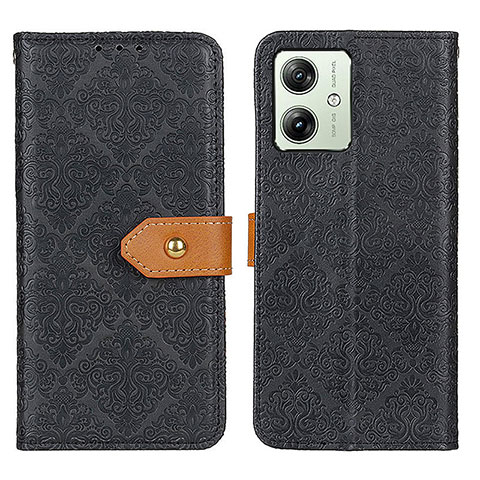 Handytasche Stand Schutzhülle Flip Leder Hülle K05Z für Motorola Moto G54 5G Schwarz