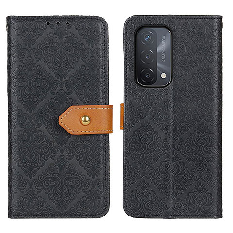 Handytasche Stand Schutzhülle Flip Leder Hülle K05Z für Oppo A54 5G Schwarz