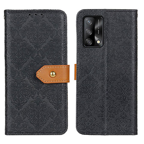 Handytasche Stand Schutzhülle Flip Leder Hülle K05Z für Oppo A95 4G Schwarz