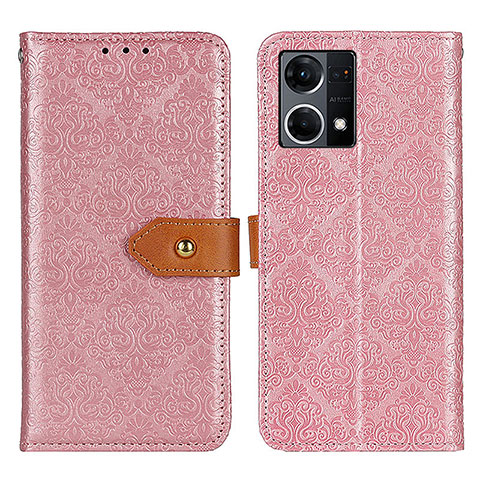 Handytasche Stand Schutzhülle Flip Leder Hülle K05Z für Oppo F21 Pro 4G Rosa