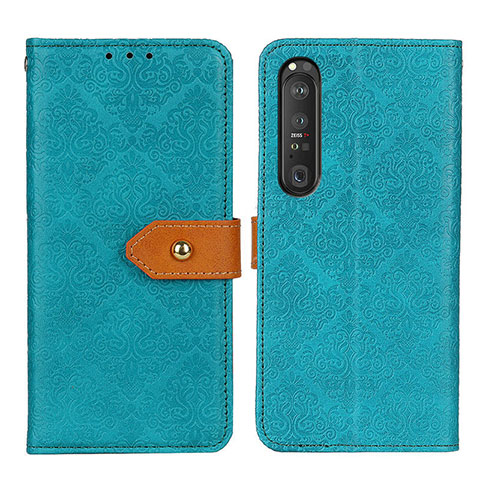 Handytasche Stand Schutzhülle Flip Leder Hülle K05Z für Sony Xperia 1 III Grün