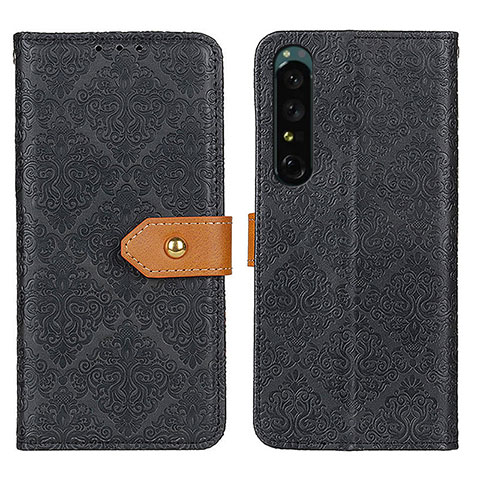 Handytasche Stand Schutzhülle Flip Leder Hülle K05Z für Sony Xperia 1 IV Schwarz