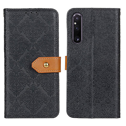 Handytasche Stand Schutzhülle Flip Leder Hülle K05Z für Sony Xperia 1 V Schwarz