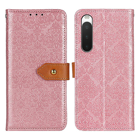 Handytasche Stand Schutzhülle Flip Leder Hülle K05Z für Sony Xperia 10 IV SOG07 Rosa