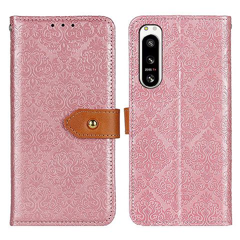 Handytasche Stand Schutzhülle Flip Leder Hülle K05Z für Sony Xperia 5 IV Rosa