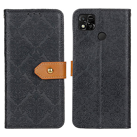 Handytasche Stand Schutzhülle Flip Leder Hülle K05Z für Xiaomi Redmi 9C Schwarz