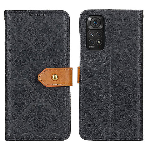 Handytasche Stand Schutzhülle Flip Leder Hülle K05Z für Xiaomi Redmi Note 11 4G (2022) Schwarz