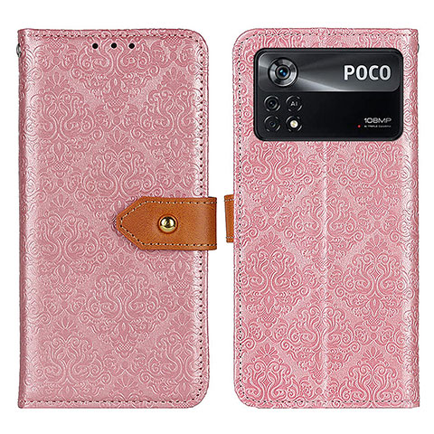 Handytasche Stand Schutzhülle Flip Leder Hülle K05Z für Xiaomi Redmi Note 11E Pro 5G Rosa