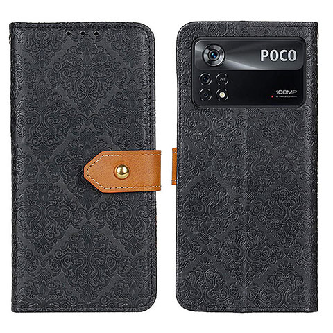 Handytasche Stand Schutzhülle Flip Leder Hülle K05Z für Xiaomi Redmi Note 11E Pro 5G Schwarz