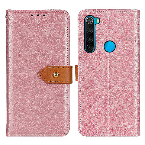 Handytasche Stand Schutzhülle Flip Leder Hülle K05Z für Xiaomi Redmi Note 8 (2021) Rosa