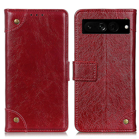 Handytasche Stand Schutzhülle Flip Leder Hülle K06Z für Google Pixel 7 Pro 5G Rot