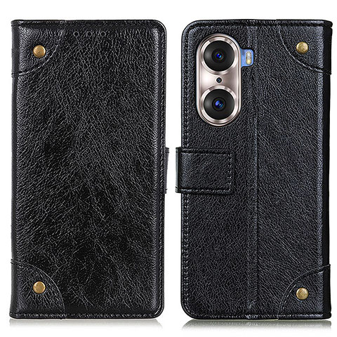 Handytasche Stand Schutzhülle Flip Leder Hülle K06Z für Huawei Honor 60 5G Schwarz