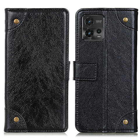 Handytasche Stand Schutzhülle Flip Leder Hülle K06Z für Motorola Moto G72 Schwarz