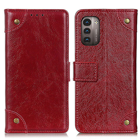 Handytasche Stand Schutzhülle Flip Leder Hülle K06Z für Nokia G11 Rot