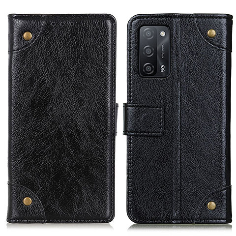 Handytasche Stand Schutzhülle Flip Leder Hülle K06Z für Oppo A53s 5G Schwarz