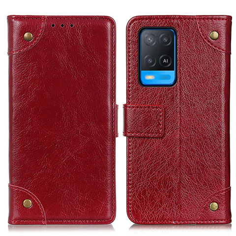 Handytasche Stand Schutzhülle Flip Leder Hülle K06Z für Oppo A54 4G Rot