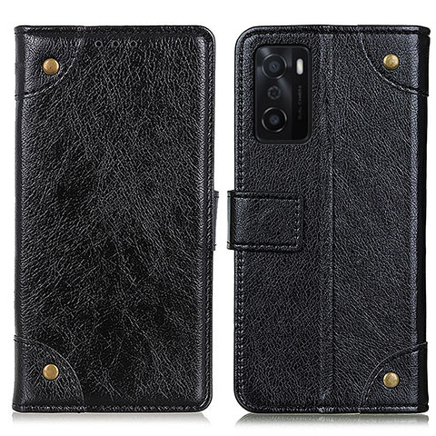 Handytasche Stand Schutzhülle Flip Leder Hülle K06Z für Oppo A55S 5G Schwarz