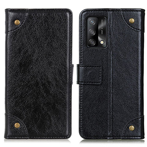 Handytasche Stand Schutzhülle Flip Leder Hülle K06Z für Oppo F19s Schwarz