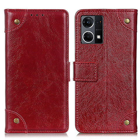 Handytasche Stand Schutzhülle Flip Leder Hülle K06Z für Oppo F21 Pro 4G Rot