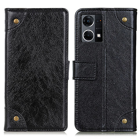 Handytasche Stand Schutzhülle Flip Leder Hülle K06Z für Oppo F21s Pro 4G Schwarz