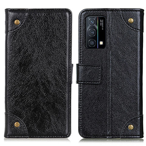 Handytasche Stand Schutzhülle Flip Leder Hülle K06Z für Oppo K9 5G Schwarz