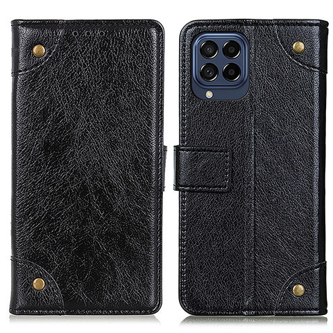 Handytasche Stand Schutzhülle Flip Leder Hülle K06Z für Samsung Galaxy M53 5G Schwarz