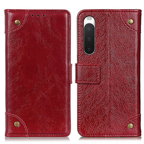 Handytasche Stand Schutzhülle Flip Leder Hülle K06Z für Sony Xperia 10 IV Rot