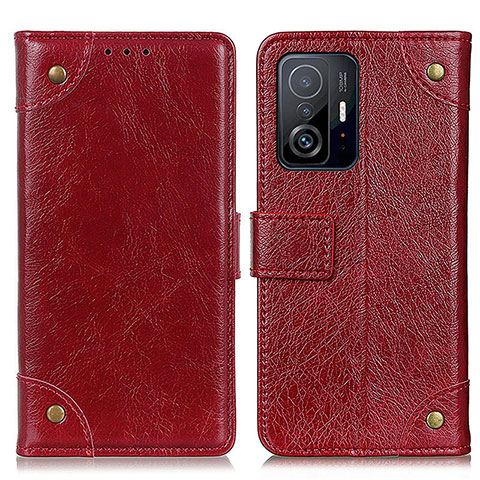 Handytasche Stand Schutzhülle Flip Leder Hülle K06Z für Xiaomi Mi 11T 5G Rot