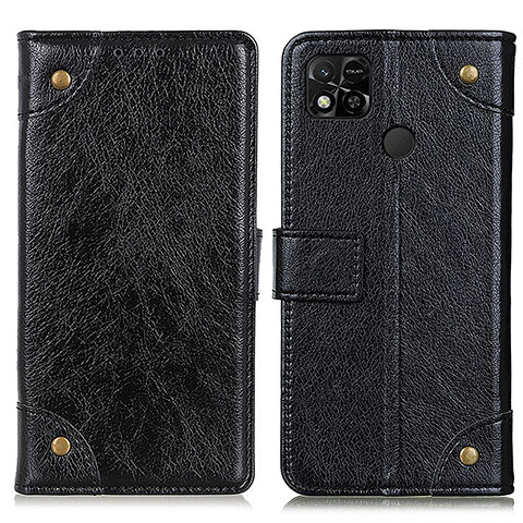 Handytasche Stand Schutzhülle Flip Leder Hülle K06Z für Xiaomi Redmi 9C Schwarz